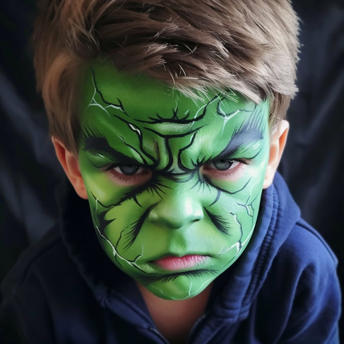 facepainting Hulk